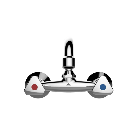Joe Wall-Mounted Pull Down Twin Lever Monobloc Tap