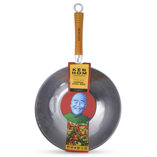 Ken Hom 32cm Classic Carbon Steel Non-Stick Wok