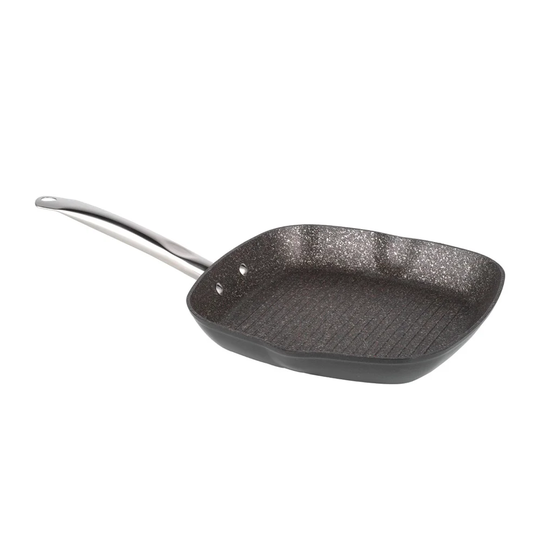 Grill Pan 24 Cm Steak Pan Pan Stainless Steel Handles Induction