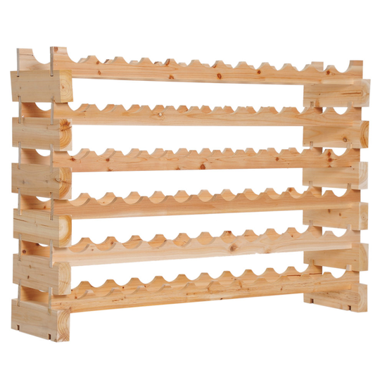 HOMCOM 72 Bottle Shelf Wine Rack Holder Standing Holds Storage