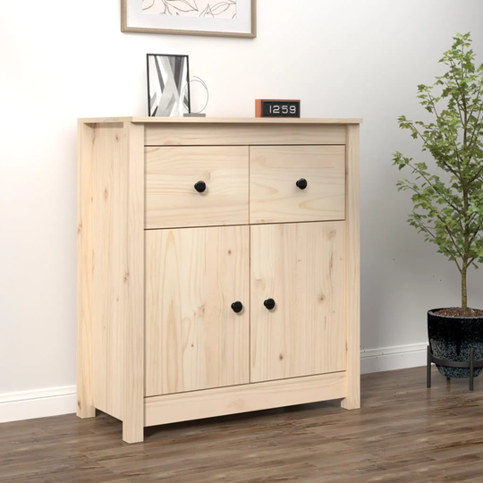 70" Wide 2 Drawer Pine Solid Wood Sideboard