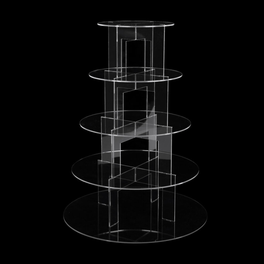 Displaypro 5 Tier Acrylic Cake Display Stand Cup Cake Party Holder