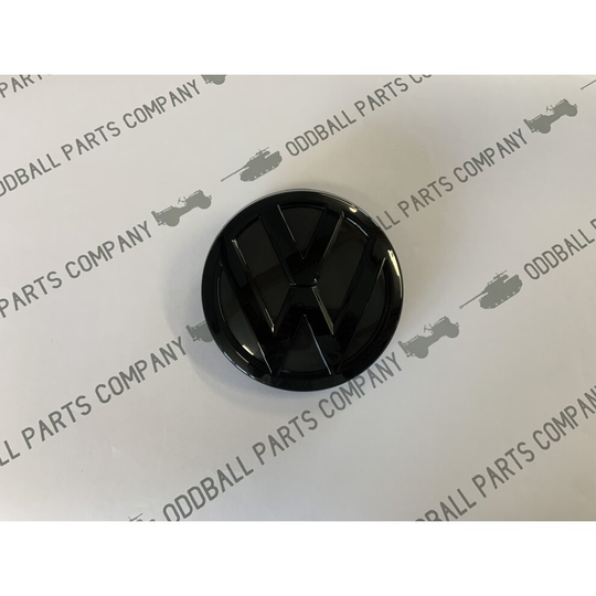 VW Caddy 16-20 Front Badge Grille Badge Gloss Black Replacement Badge 152mm