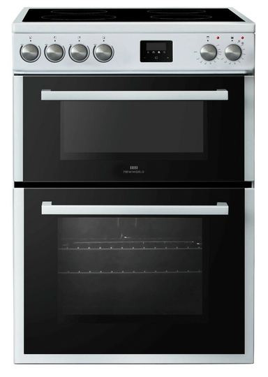 New World NWLS60TEW Twin Cavity Electric Cooker - White