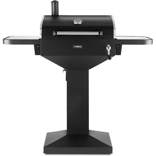 Ignite Solo BBQ Grill, Foldable Shelves/Charglow Airflow Regulator, Black