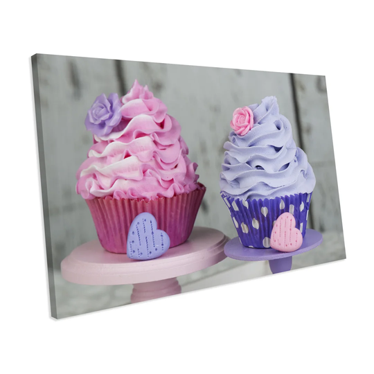 'Pink Cute Cupcakes' Photograph on Canvas