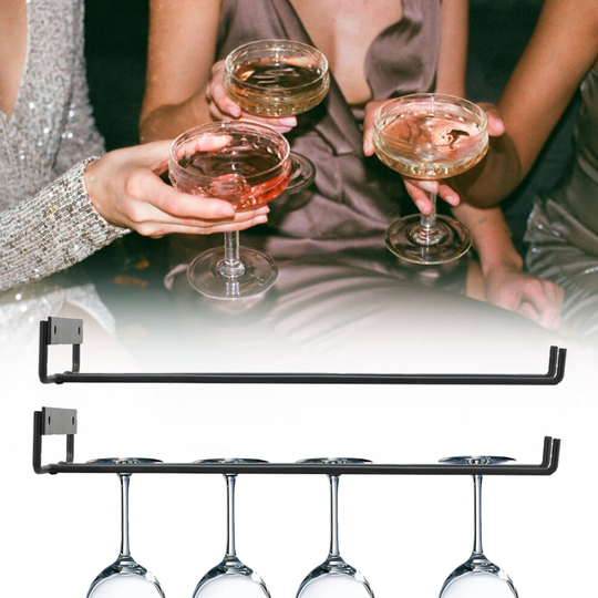 Set of 2 Wine Glass Holder Glasses Storage Rack