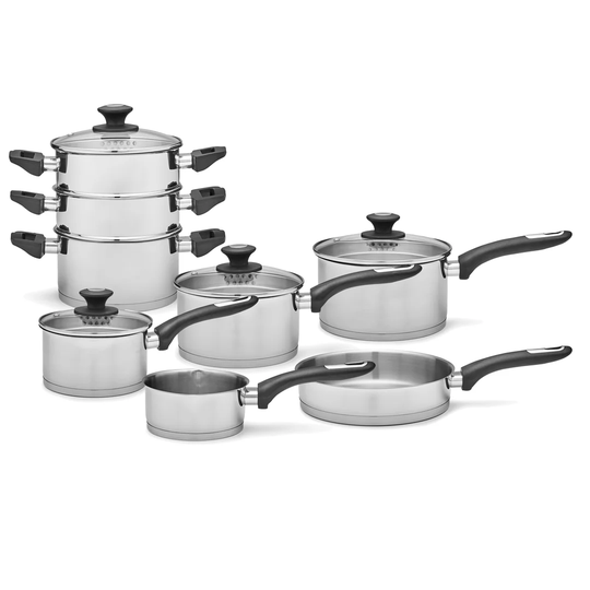 Morphy Richards 8 Pieces Stainless Steel Cookware Set