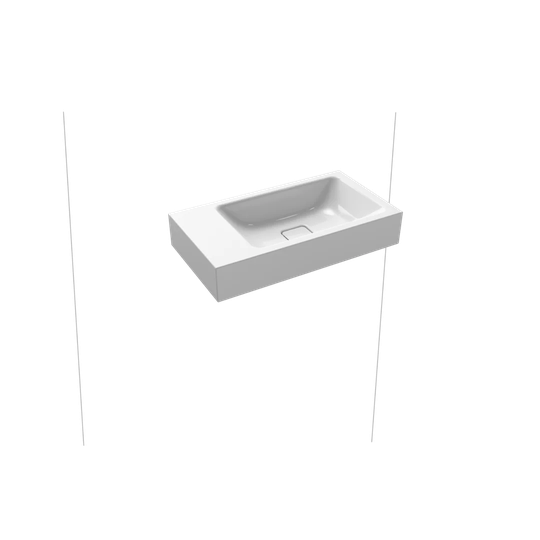 Cono White Steel Enamel Rectangular Bathroom Sink