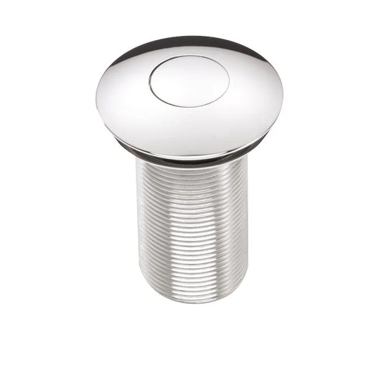 Round Push 6.8cm Chain and Stopper Waste Bathroom Sink Drain With Overflow