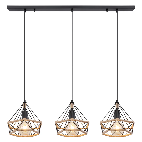 Bysshe 3-Light Kitchen Island Linear Pendant