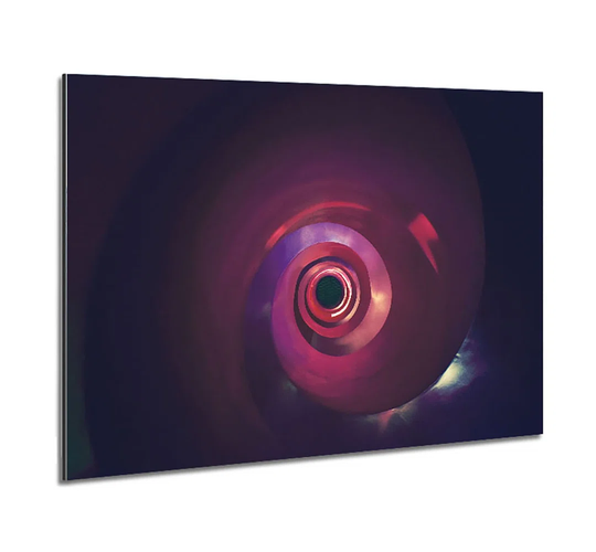 Sinking Down the Purple Hole - Unframed Graphic Art on Metal