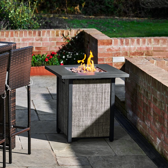 79cm H x 71cm W Steel Propane Fire Pit Table