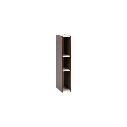 IRIS USA Inc. Slim Space Saving Shelf with Adjustable Shelves 6"W x 34"H 6-Inch Walnut Brown