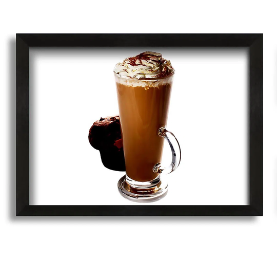 Mocha Cream and Chocolate Muffin - Picture Frame Photograph on Canvas