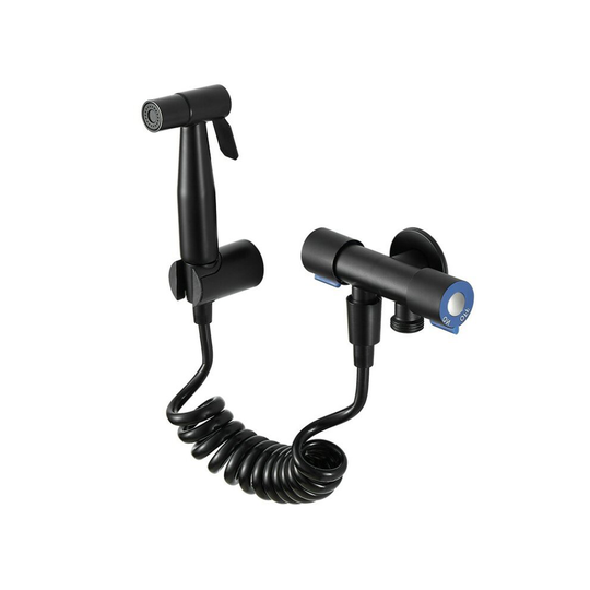 Black Handheld Bidet Toilet Sprayer Diaper Shattaf Shower Set