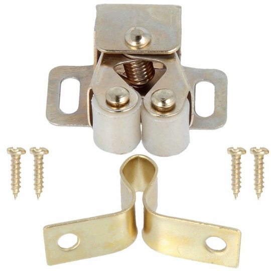 Pack of 10 Caravan double Roller Catch Brass Plated