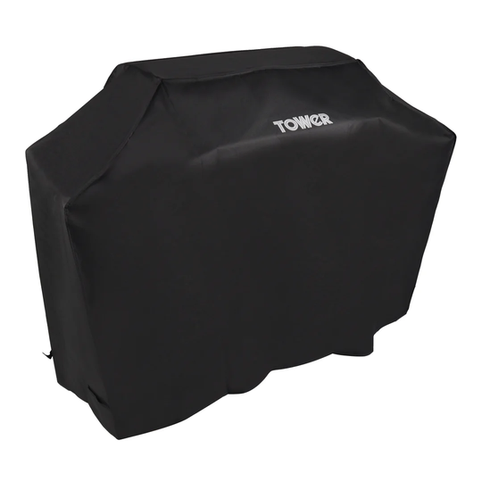 Tower T978502COV Cover for Barbecue, Compatible with Most 4 Burner BBQs up to H112 x W142 x D53cm, Black