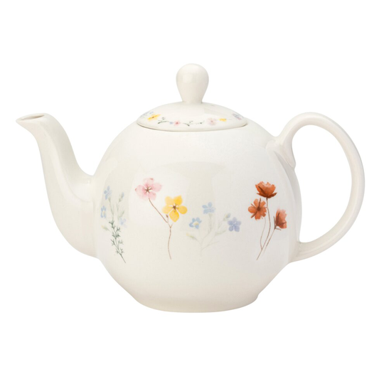English Tableware Co. Pressed Flowers 6 Cup Teapot