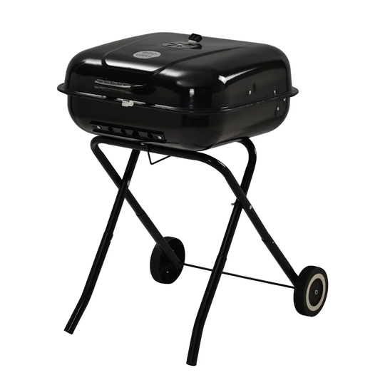 Folding Charcoal Grill 21.5 Inch With Wheels