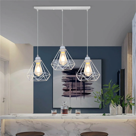 Schutt 3 - Light Kitchen Island Geometric Pendant