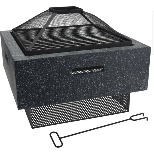 College 30Cm H x 50Cm W Concrete Outdoor Fire Pit