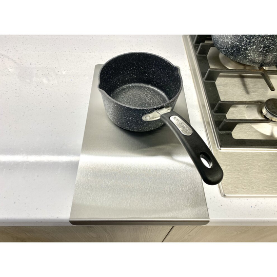 (Sml - 150 x 400) FOLDED Stainless Steel Worktop Protector