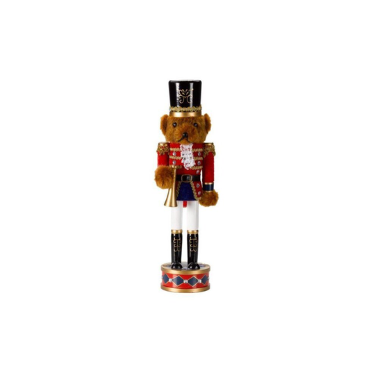 Large Teddy Soldier BUGLE bear Nutcracker Christmas Decoration Xmas on Parade