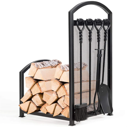 39Cm W Metal Log Rack