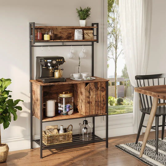 Humayd 85.85Cm Wood Standard Baker's Rack with Microwave Compatibility
