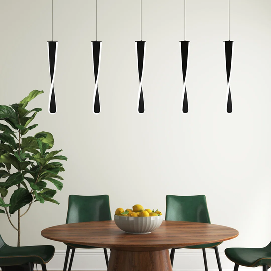 Estefana 5-Light Kitchen Island Geometric LED Pendant