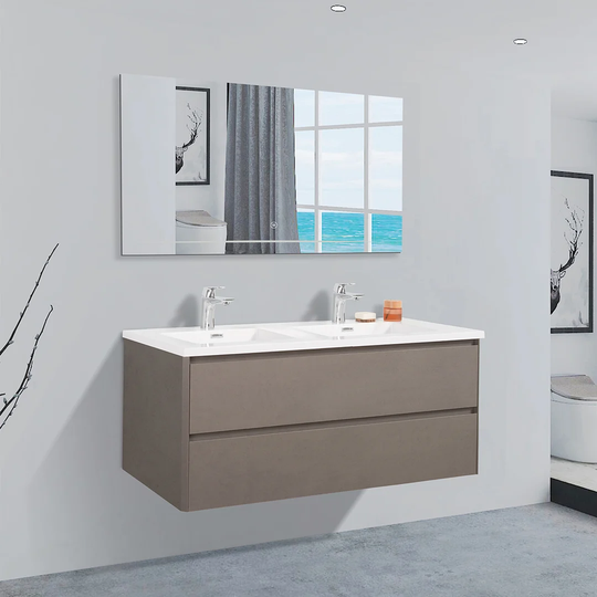 Lugis 120 x 50 x 48 Wall-Mounted Double Bathroom Vanity Set