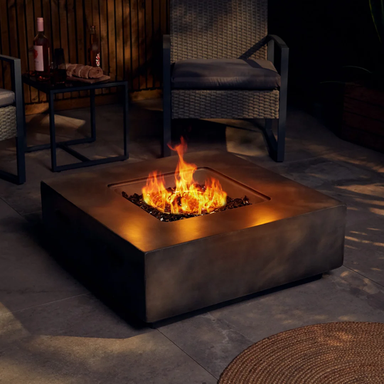 Ghalib 28Cm H x 77Cm W Natural Gas Outdoor Fire Pit