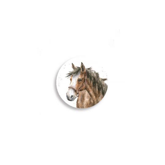 (Horse) Single Wrendale Designs Glass Domed Magnet | Choice of Designs