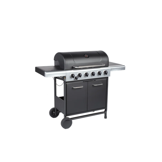Aireonna Prestige 6 - Burner Portable Liquid Propane 56641.5 BTU Gas With Side Burner and Cabinet