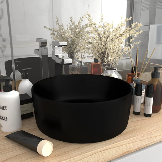 Tortez Black Round Bathroom Sink