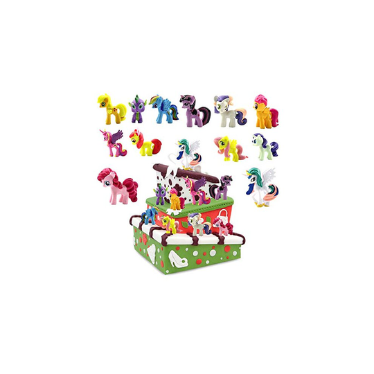 WELLXUNK Unicorn Cake Toppers, Unicorn Mini Figures Set, Birthday Party Supplies Cupcake Figurines Decorations Unicorn Cake Cupcake Topper Unico