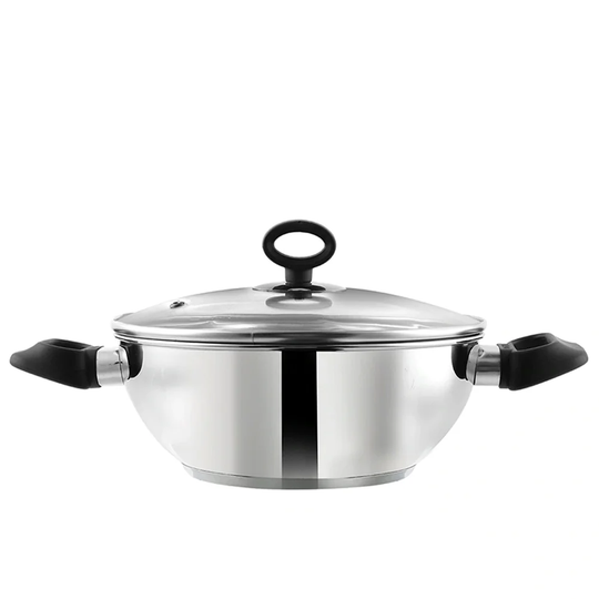 Vinod Deluxe Induction Base Wok Cooking Pan, Kadai