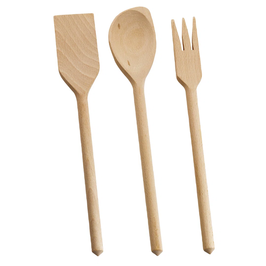 Real Wood Real Wood Wooden Spoon/Turner/Fork 30
