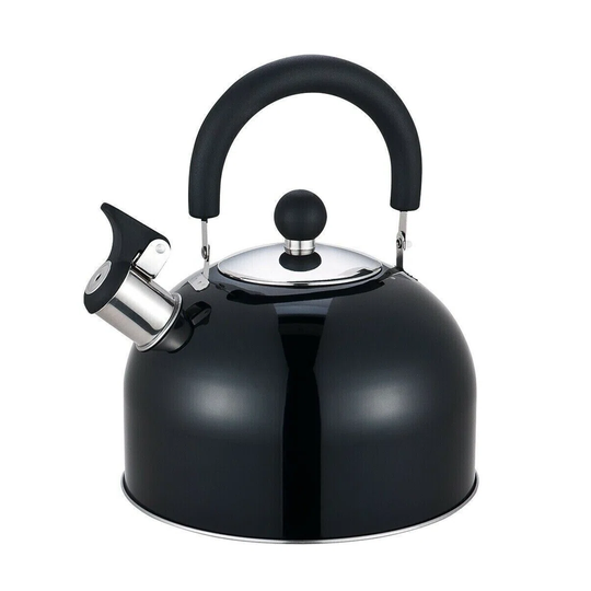 2.5L Stainless Steel Whistling Kettle Black