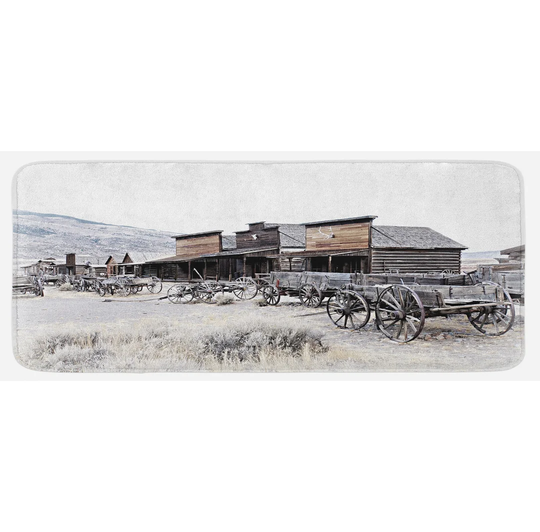 Junia Western Old Wooden 20S Town Kitchen Mat