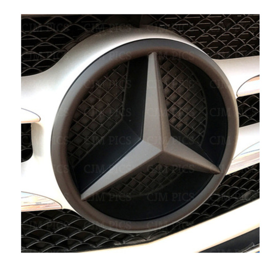 Mercedes Matte Black Front Grille Star Badge Cover A C GLA CLA ML CLS E Class MT