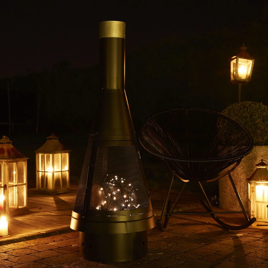 Travilah 46Cm H Steel Wood Burning Outdoor Chiminea