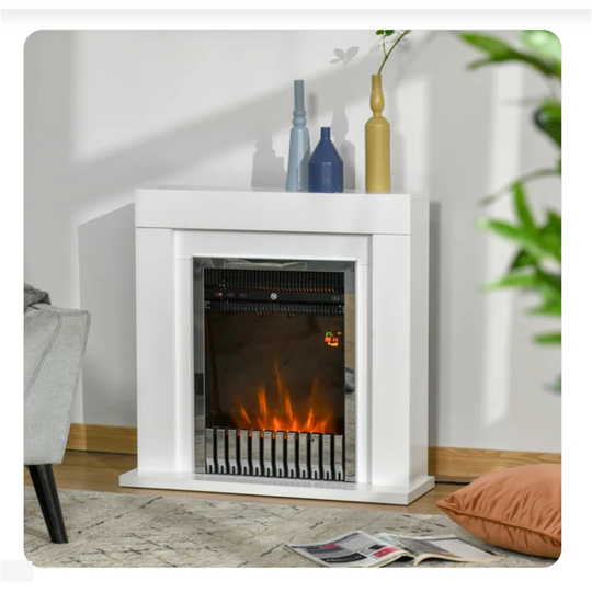 1Kw/2Kw Electric Fireplace Suite W/ Remote Control Flame Effect 7-Day Timer