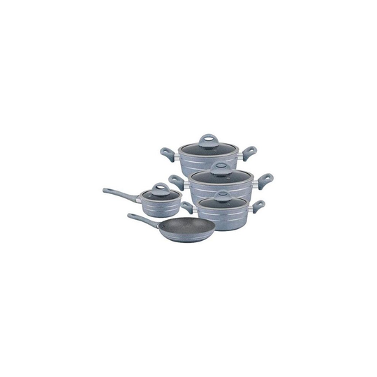 Royalford 5Pc Forged Aluminium Cookware Set Induction Safe Pots & Pans with Non-stick Granite Coating