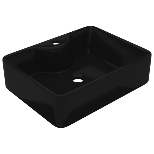 Bralyn Black Ceramic Square Bathroom Sink