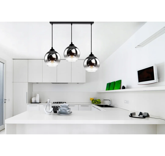 Thomason 3 - Light Kitchen Island Globe Pendant
