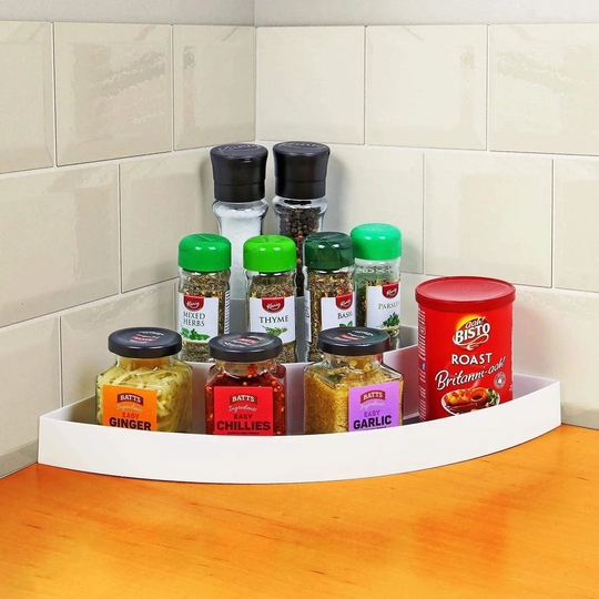 Plastic Drawer Cutlery Organiser | 3 Tier Spice Rack And Corner Spice Rack | Plastic Material With Non Slip Stand | Durable And Strong | Space Saving
