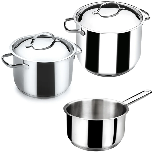 Symple Stuff Solon 3 Piece Stainless Steel Cookware Set