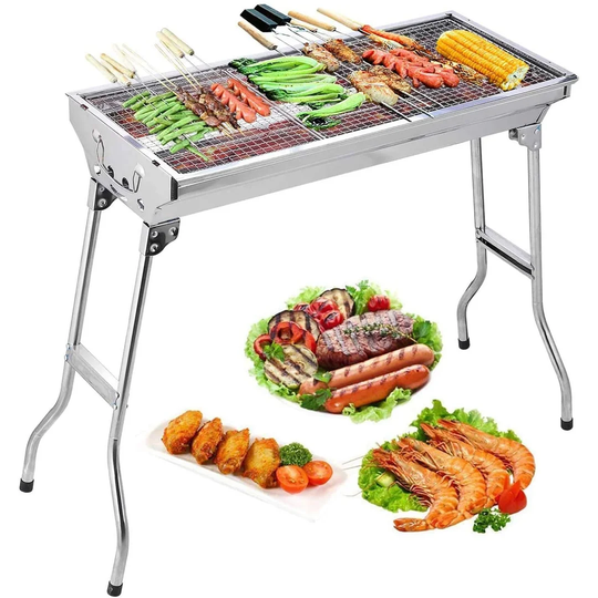 Borovno 4-Burner Gas and Charcoal BBQ